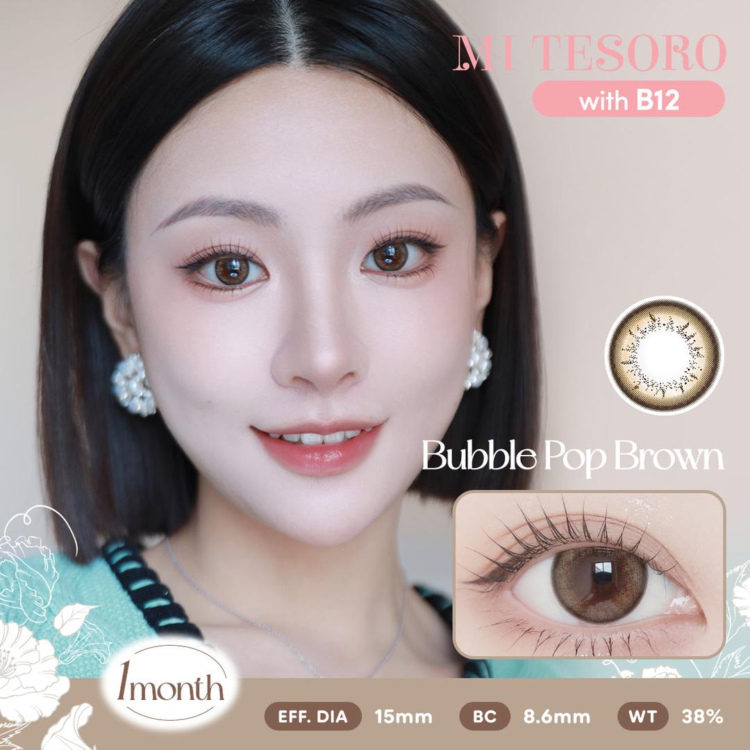 Bubble Pop Brown-Mi Tesoro Monthly Color Con 2pcs (Eff dia:14.5mm)