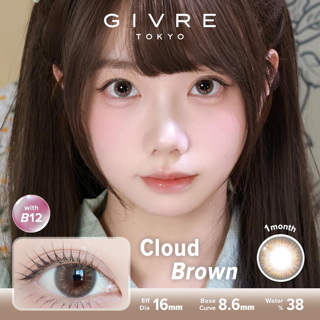 Cloud Brown-Givre Monthly Color Con 2pcs (Eff Dia:15mm)