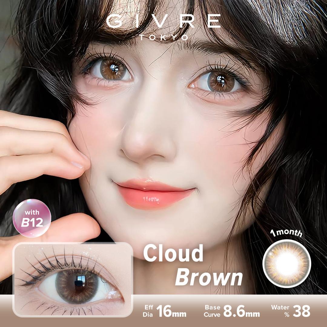 Cloud Brown-Givre Monthly Color Con 2pcs (Eff Dia:15mm)