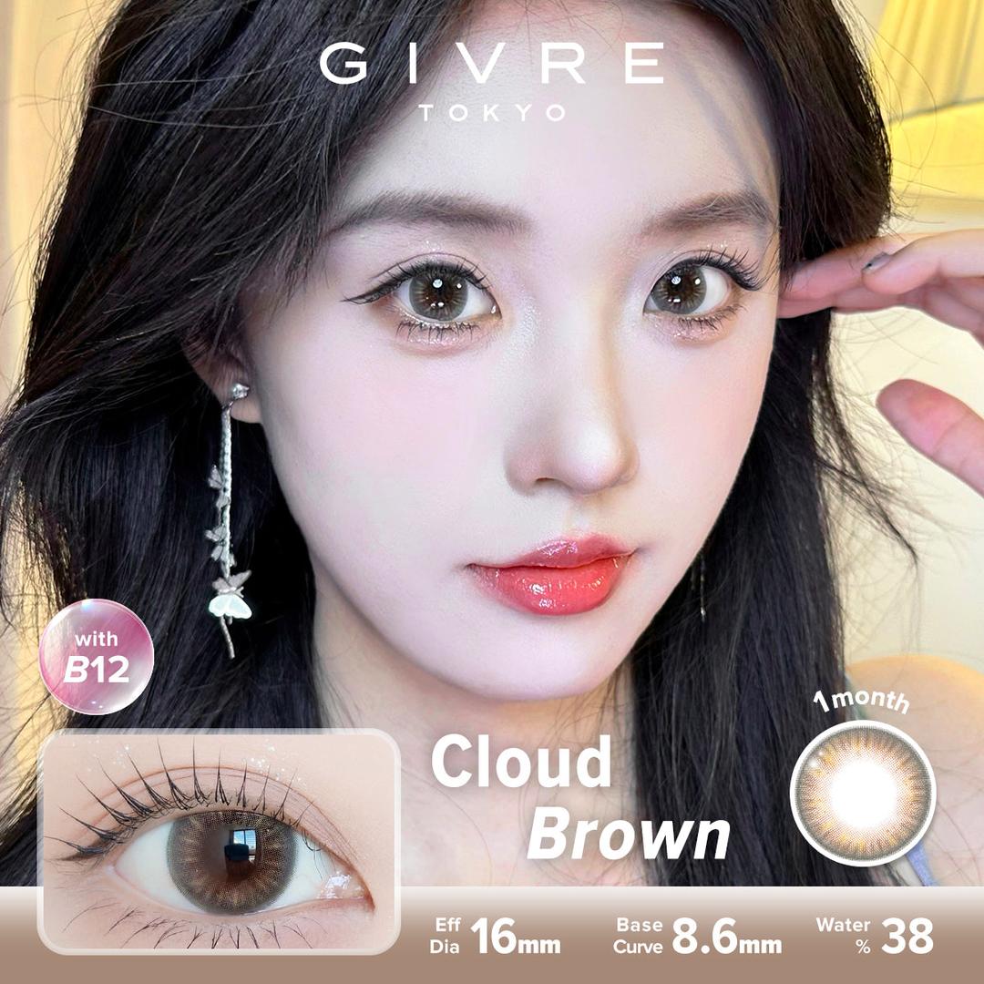 Cloud Brown-Givre Monthly Color Con 2pcs (Eff Dia:15mm)