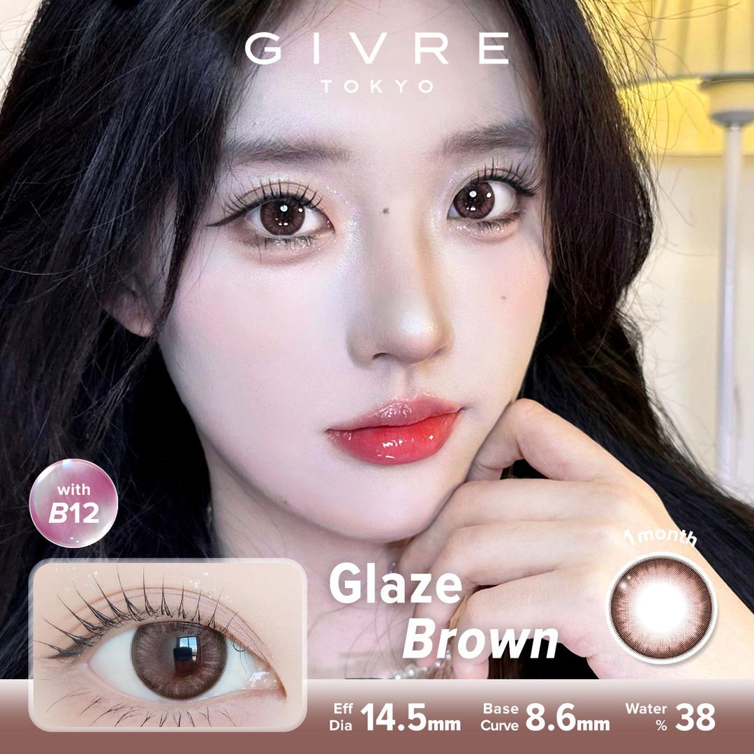 Glaze Brown-Givre Monthly Color Con 2pcs (Eff Dia:14.5mm)