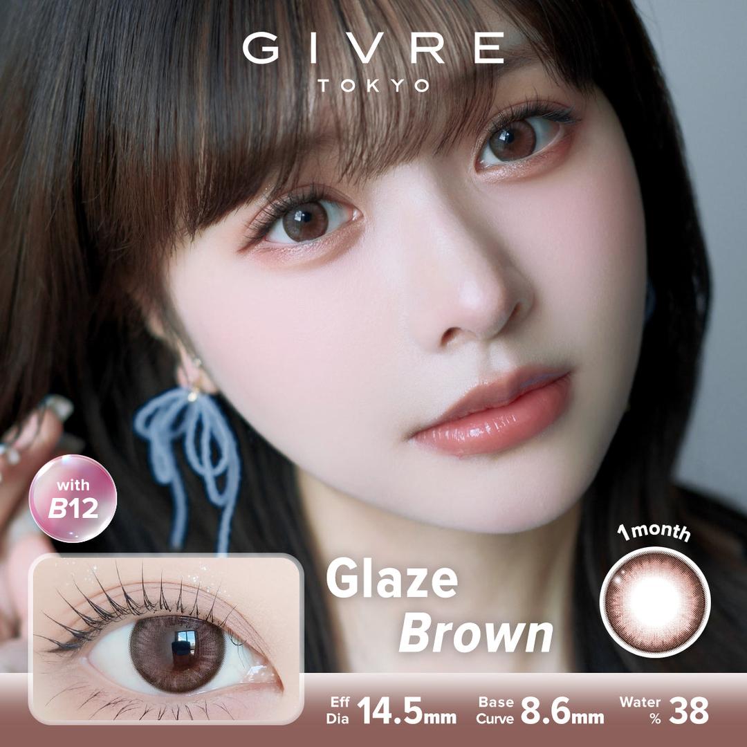 Glaze Brown-Givre Monthly Color Con 2pcs (Eff Dia:14.5mm)