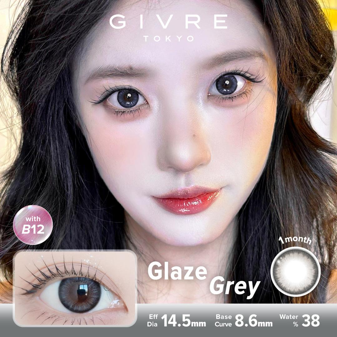 Glaze Grey-Givre Monthly Color Con 2pcs (Eff Dia:14.5mm)