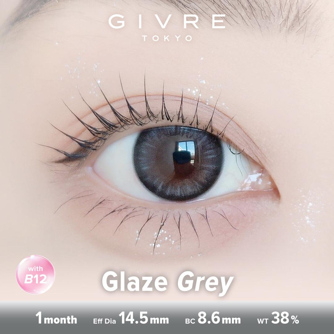 Glaze Grey-Givre Monthly Color Con 2pcs (Eff Dia:14.5mm)