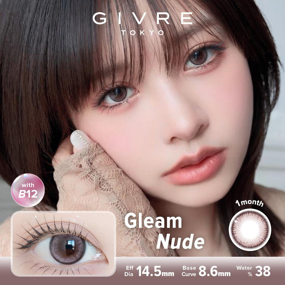 Gleam Nude-Givre Monthly Color Con 2pcs (Eff Dia:14.5mm)