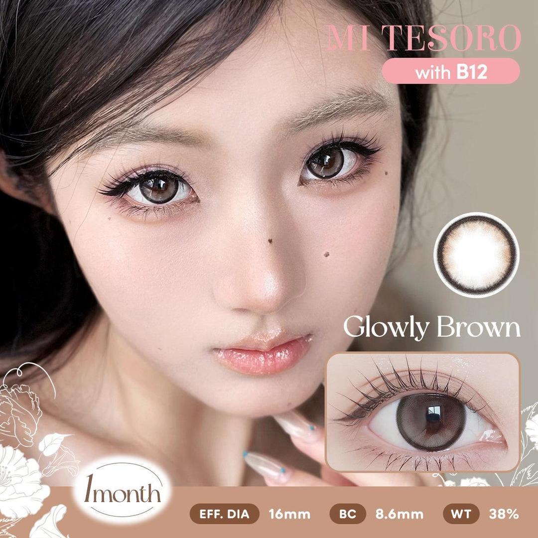 Glowly Brown-Mi Tesoro Monthly Color Con 2pcs (Eff dia:16mm)
