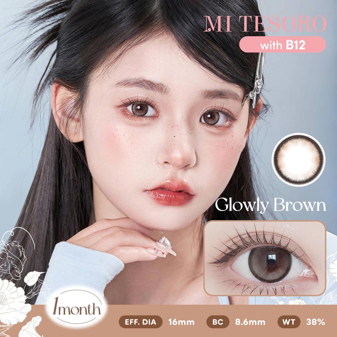Glowly Brown-Mi Tesoro Monthly Color Con 2pcs (Eff dia:16mm)