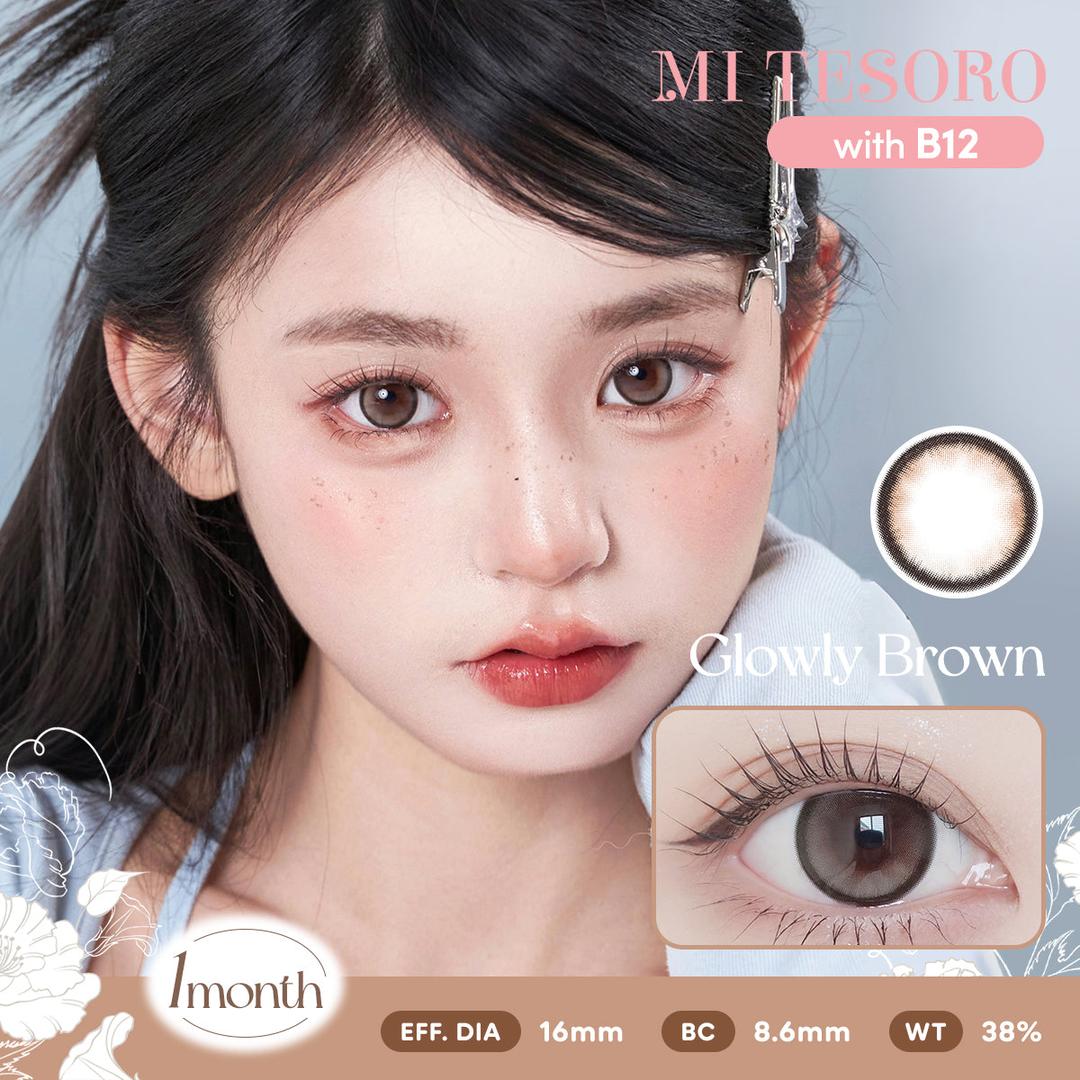 Glowly Brown-Mi Tesoro Monthly Color Con 2pcs (Eff dia:16mm)