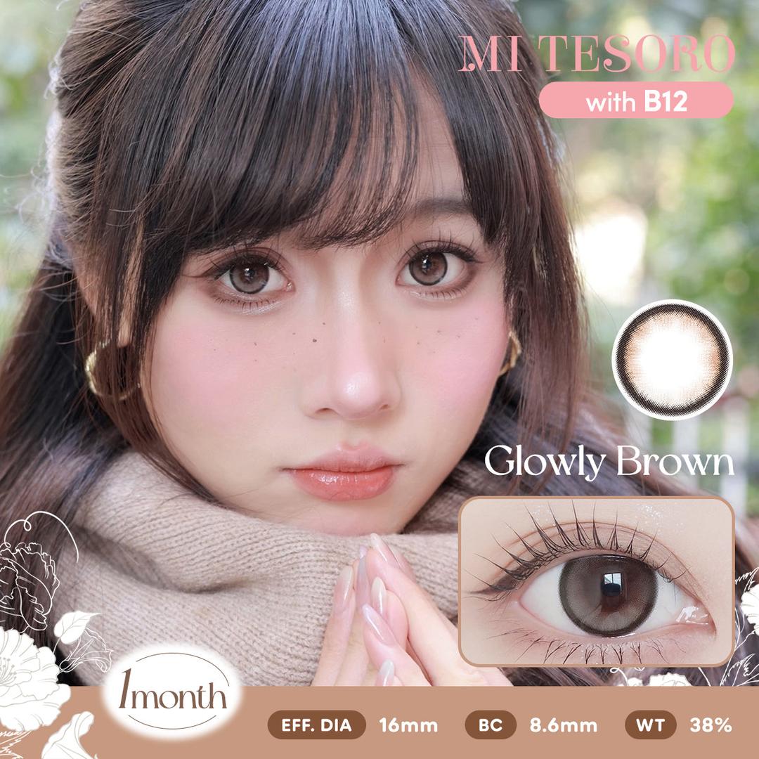 Glowly Brown-Mi Tesoro Monthly Color Con 2pcs (Eff dia:16mm)