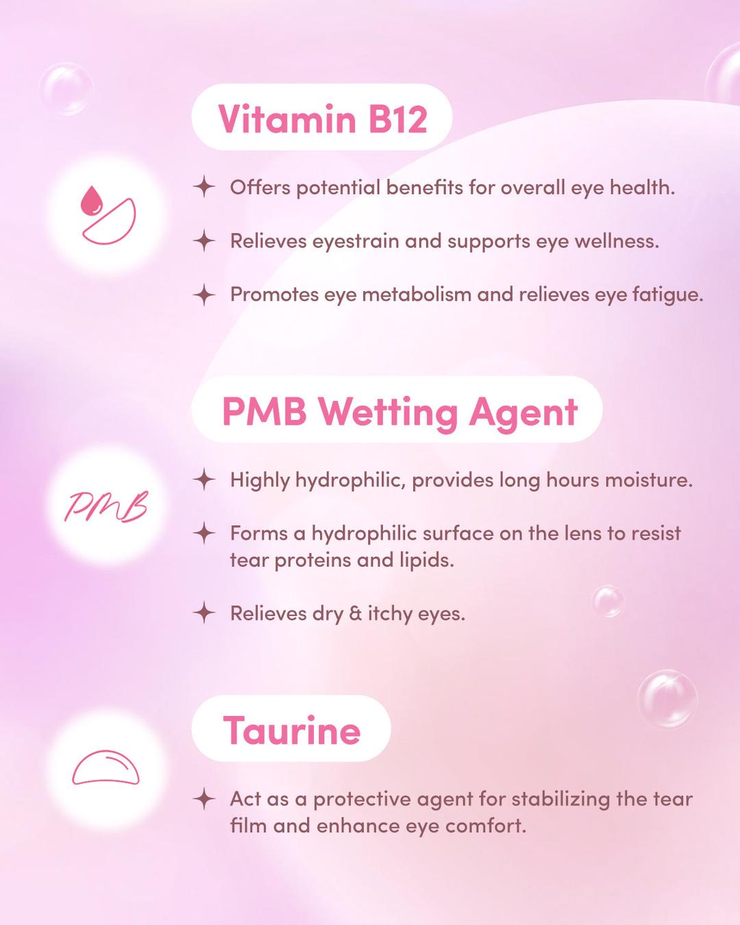 Mi Tesoro Monthly Soft Contact Lenses with B12 2pcs