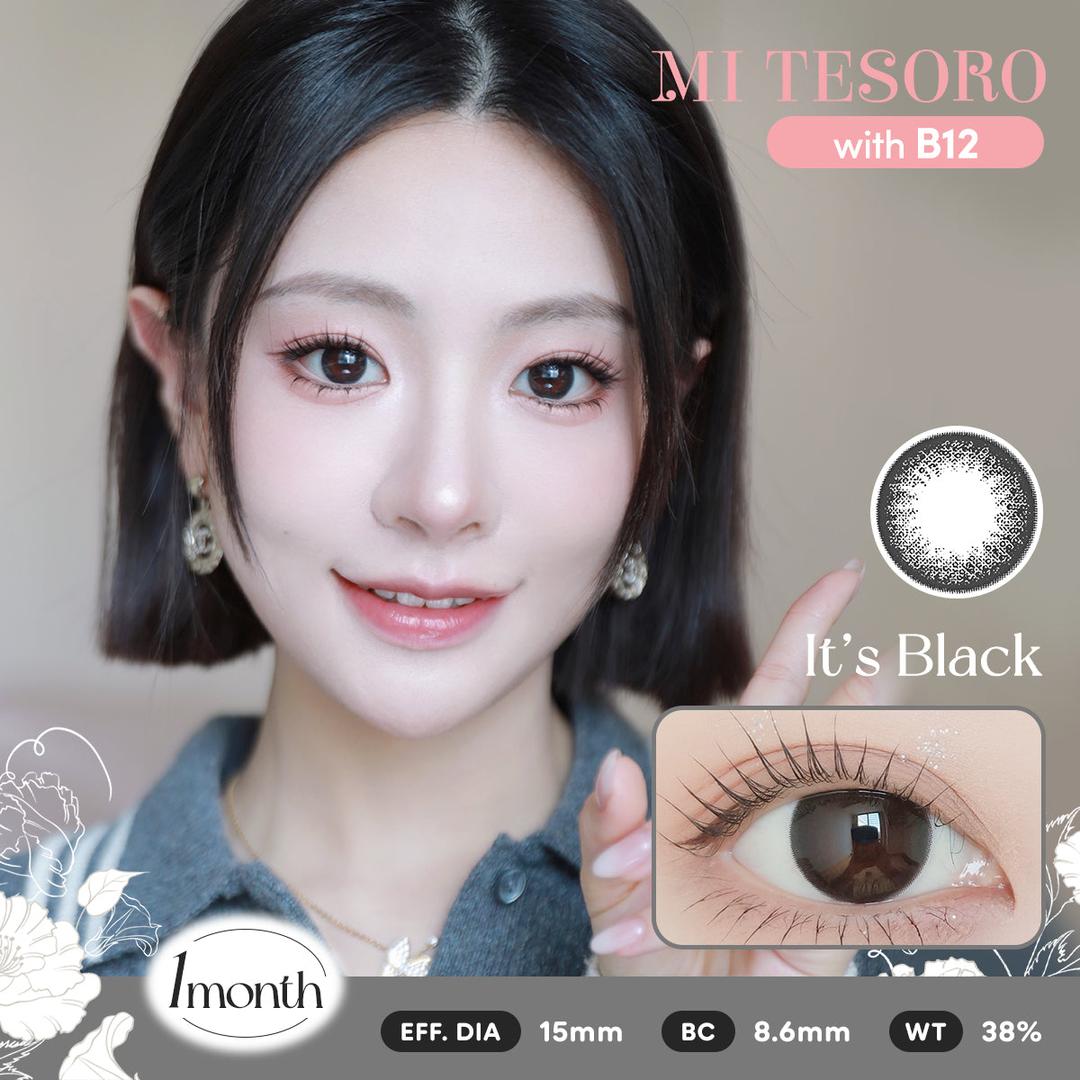 Its Black -Mi Tesoro Monthly Color Con 2pcs (Eff dia:15mm)