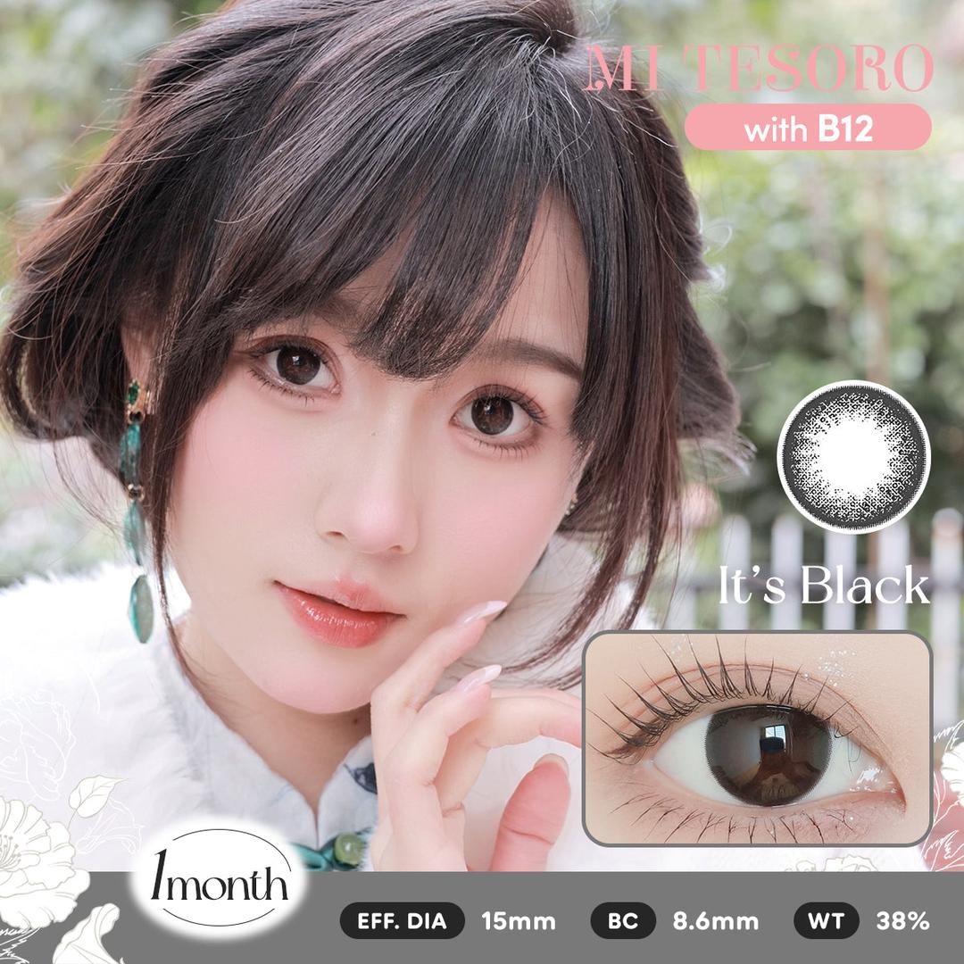 Its Black -Mi Tesoro Monthly Color Con 2pcs (Eff dia:15mm)
