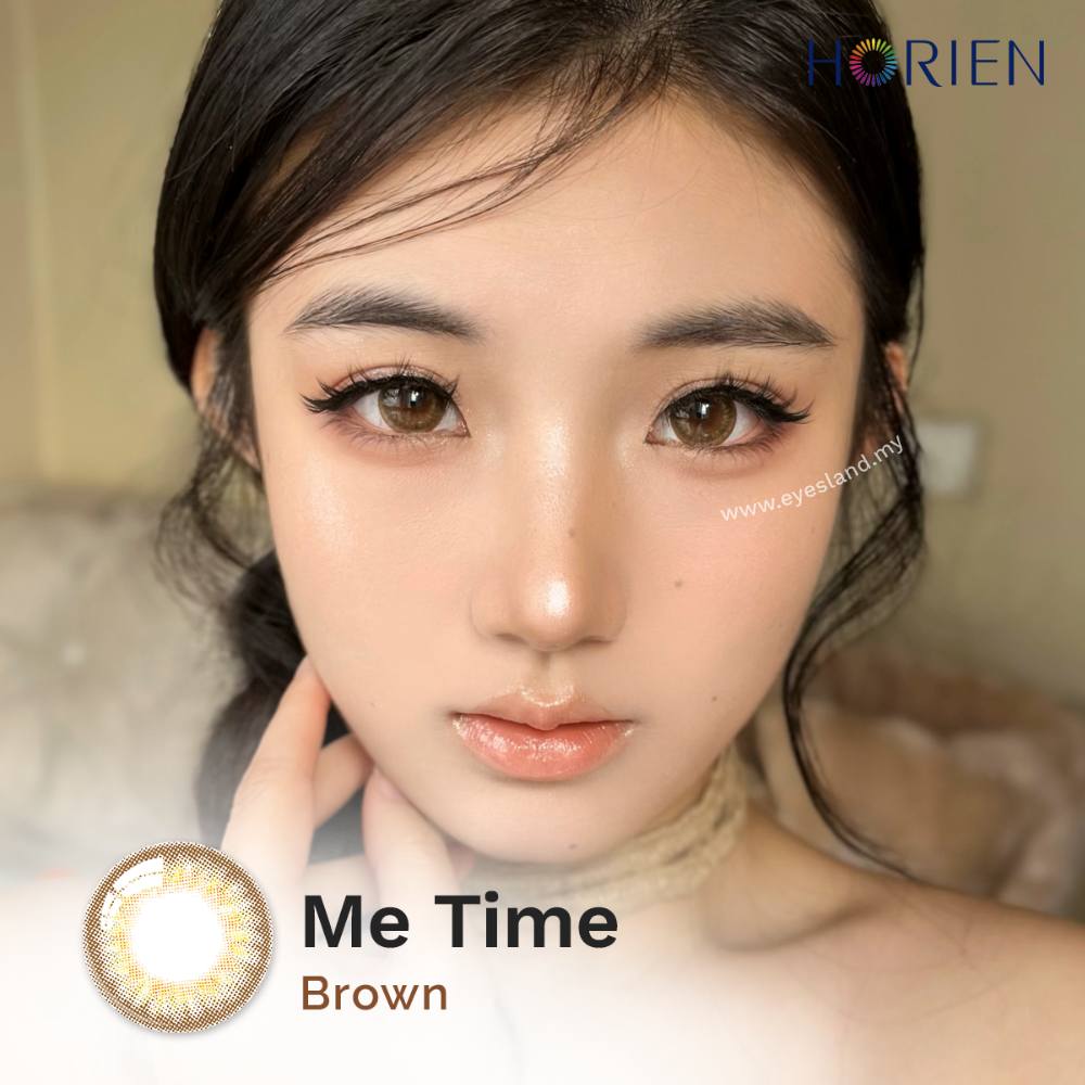 Me Time Brown-Kira-Kira Monthly Color Lens 2pcs (Eff dia:15mm)