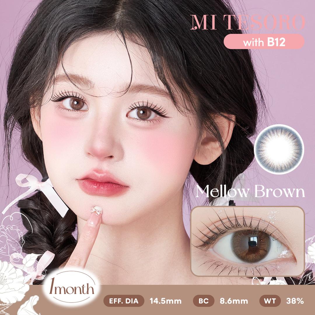 Mellow Brown-Mi Tesoro Monthly Color Con 2pcs (Eff dia:14.5mm)