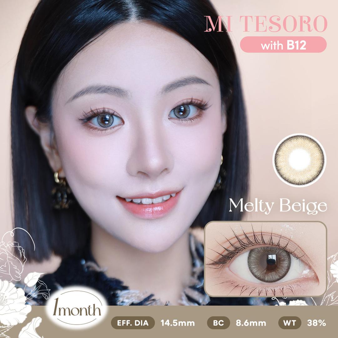 Melty Beige-Mi Tesoro Monthly Color Con 2pcs (Eff dia:14.5mm)