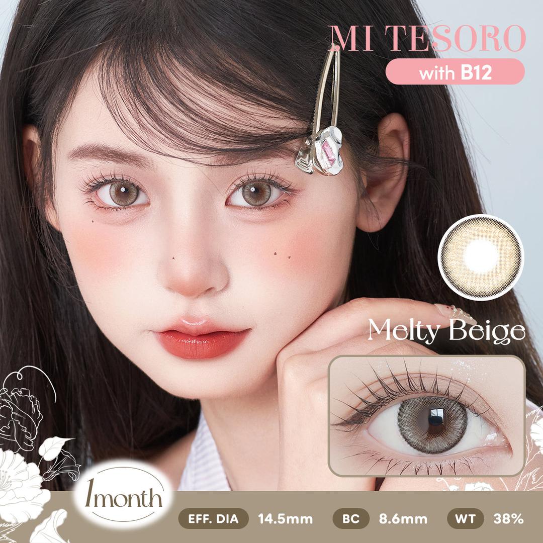 Melty Beige-Mi Tesoro Monthly Color Con 2pcs (Eff dia:14.5mm)