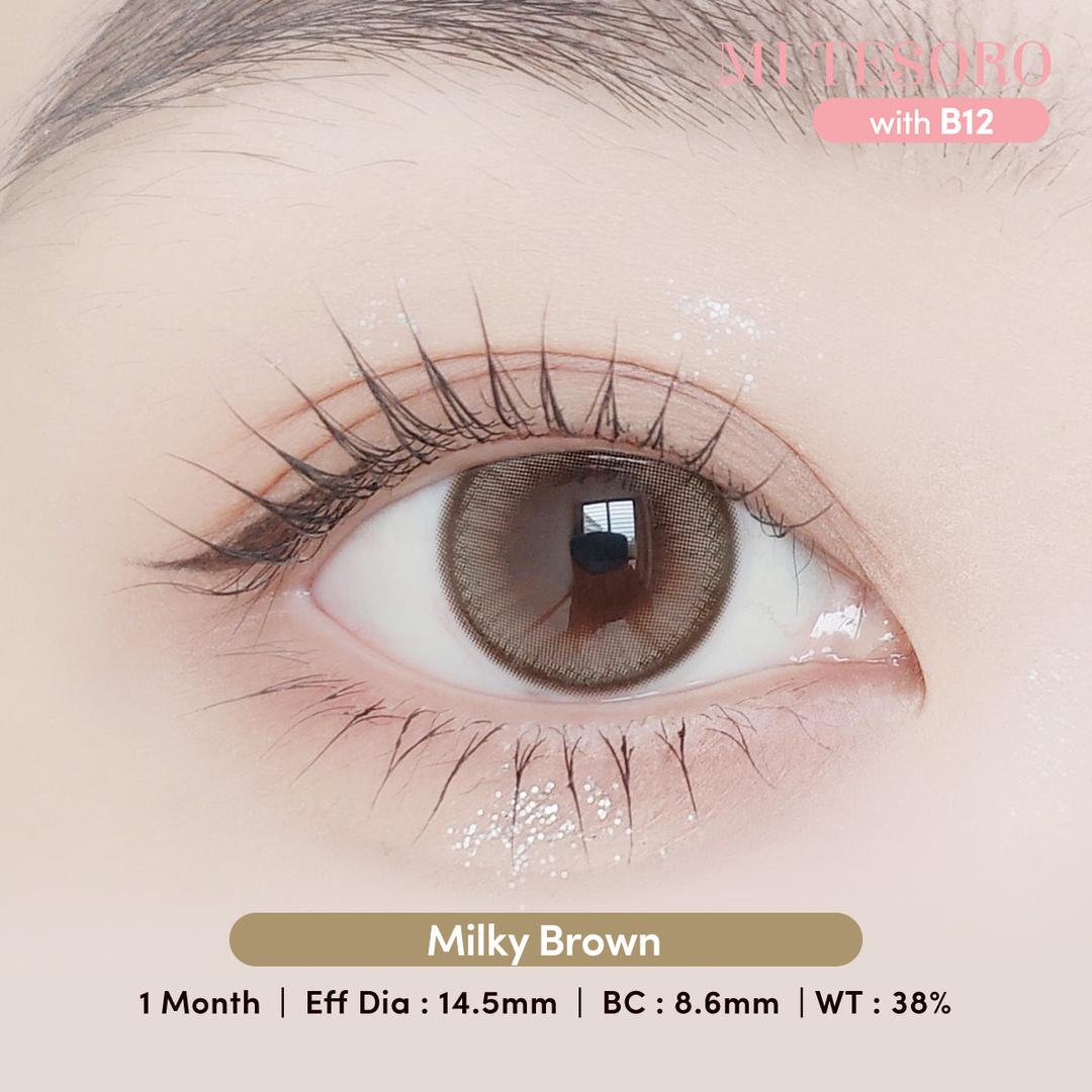 Milky Brown-Mi Tesoro Monthly Color Con 2pcs (Eff dia:14.5mm)