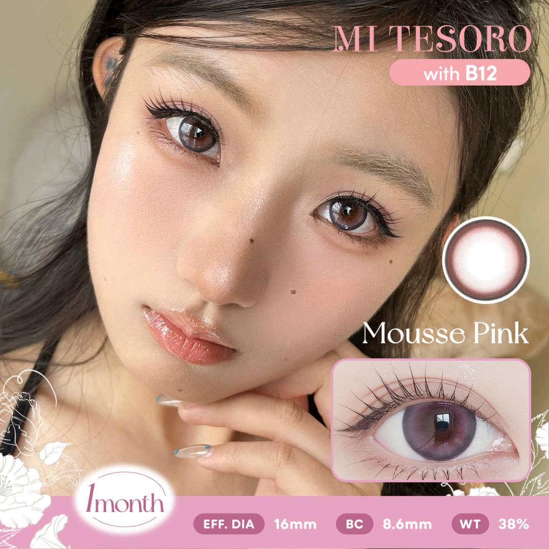 Mousse Pink-Mi Tesoro Monthly Color Con 2pcs (Eff dia:16mm)