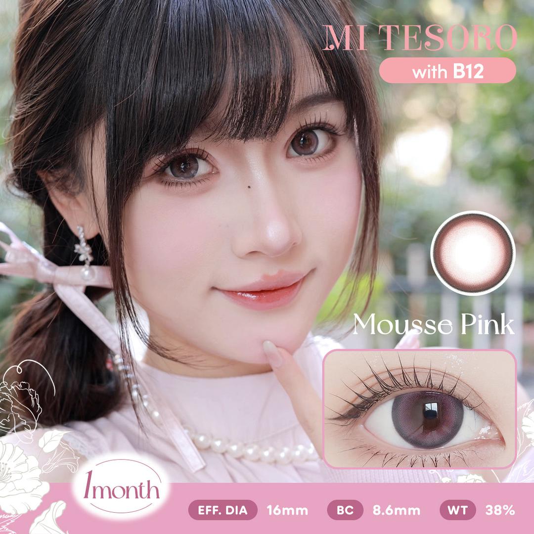 Mousse Pink-Mi Tesoro Monthly Color Con 2pcs (Eff dia:16mm)