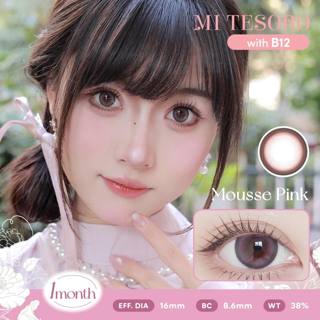 Mousse Pink-Mi Tesoro Monthly Color Con 2pcs (Eff dia:16mm)