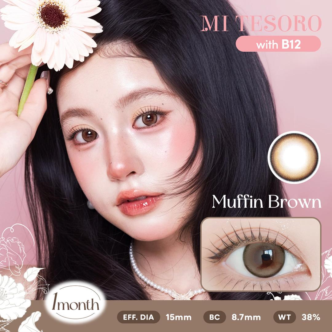 Muffin Brown-Mi Tesoro Monthly Color Con 2pcs (Eff dia:15mm)