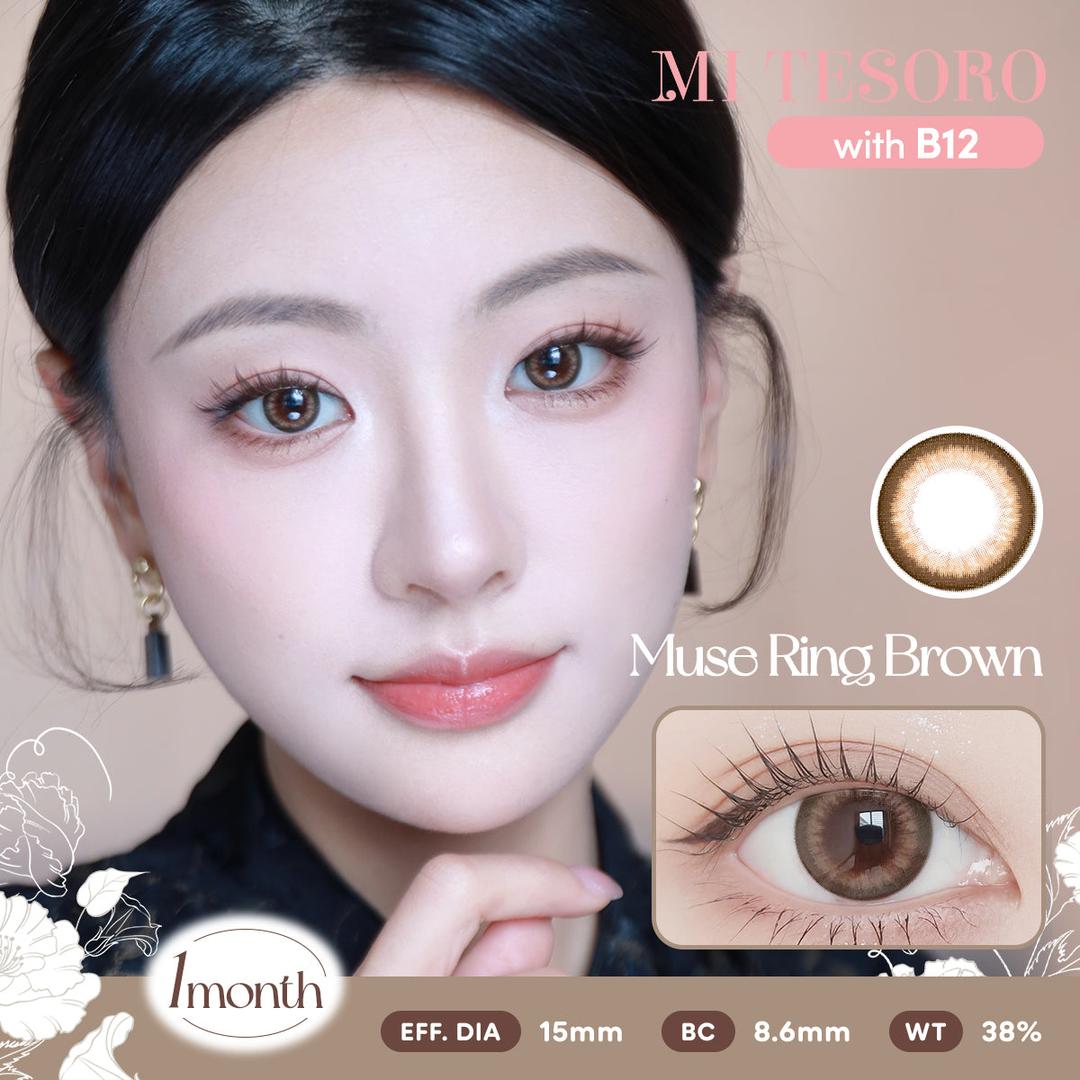 Muse Ring Brown-Mi Tesoro Monthly Color Con 2pcs (Eff dia:15mm)