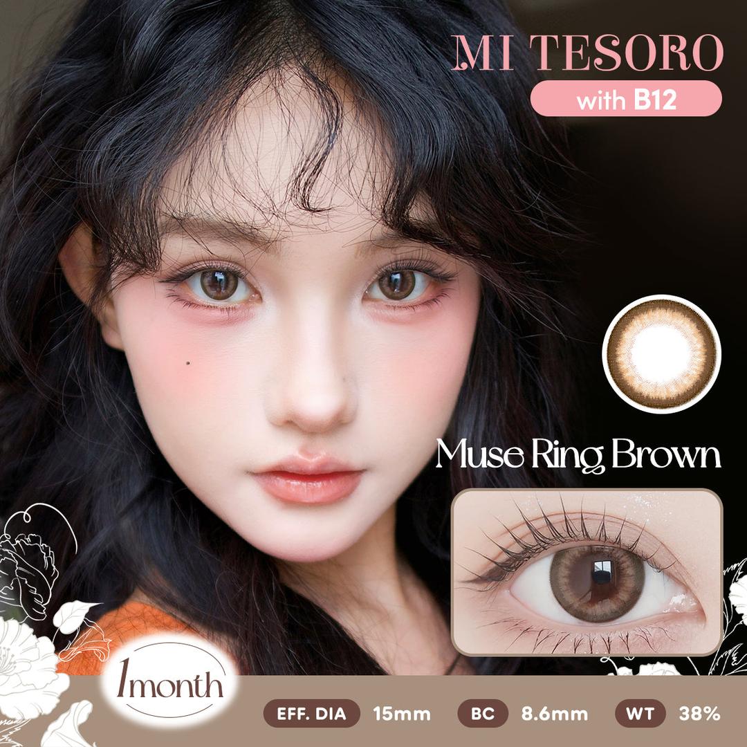 Muse Ring Brown-Mi Tesoro Monthly Color Con 2pcs (Eff dia:15mm)