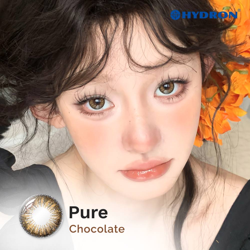 Pure Chocolate-Pure Plus Silicone Hydrogel 1 Day Color Contact Lens 10pcs (Eff dia:15mm)