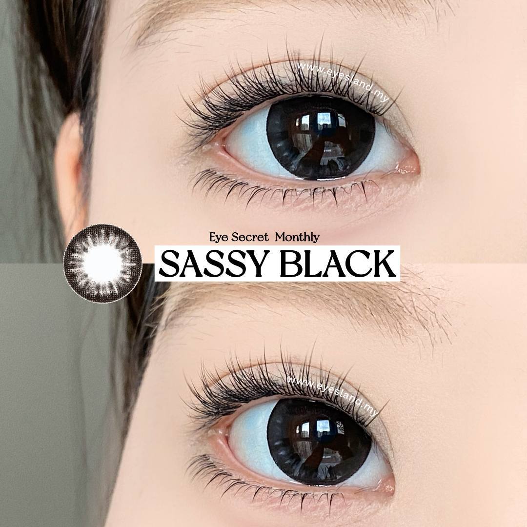 Sassy Black-Eye Secret 38% Monthly Color Lens 2pcs (Eff dia:16mm)