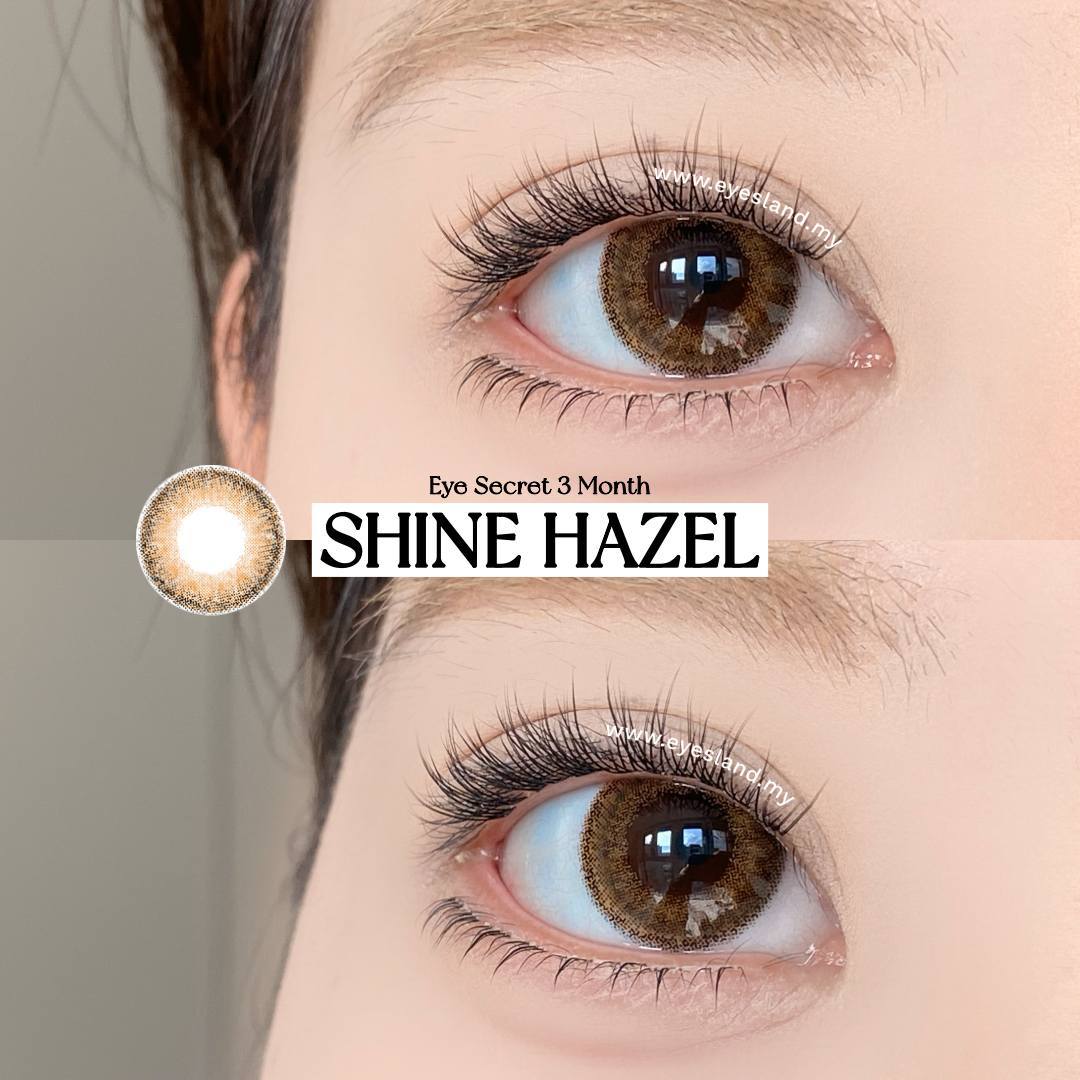 Shine Hazel-Eye Secret 38% 3 Month Color Lens 2pcs (Eff dia:14.2mm)