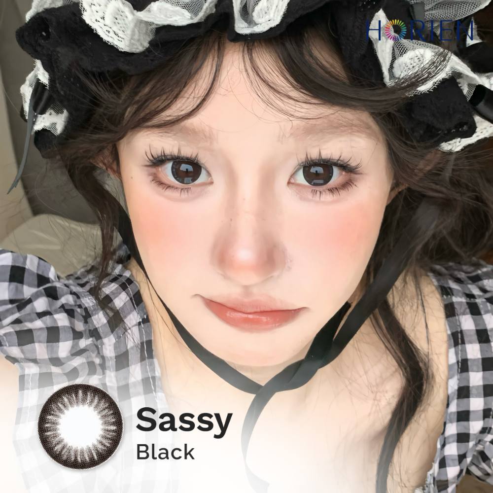 Sassy Black-Eye Secret 38% Monthly Color Lens 2pcs (Eff dia:16mm)