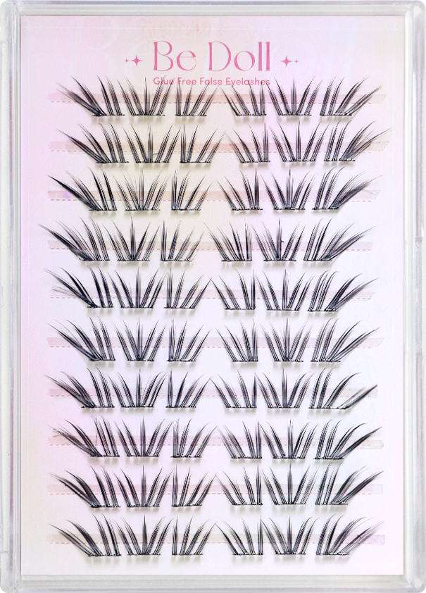 【Large size】Be Doll Glue free False Eyelashes - Style I F81 小珊瑚