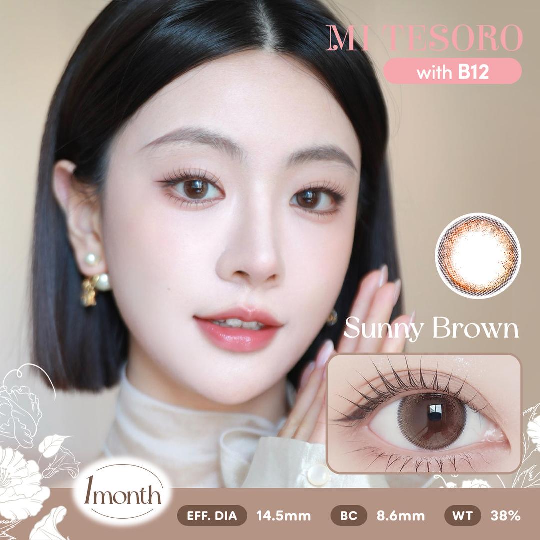 Sunny Brown-Mi Tesoro Monthly Color Con 2pcs (Eff dia:14.5mm)