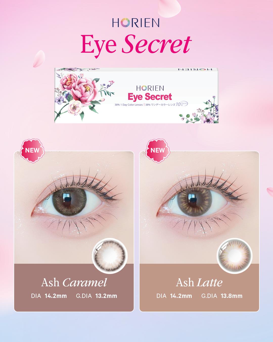 (Pre-order) Ash Caramel-Eye Secret 38% 1 Day Color Lenses 10pcs