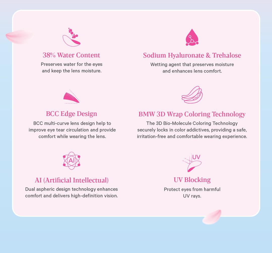 (Pre-order) Ash Latte-Eye Secret 38% 1 Day Color Lenses 10pcs