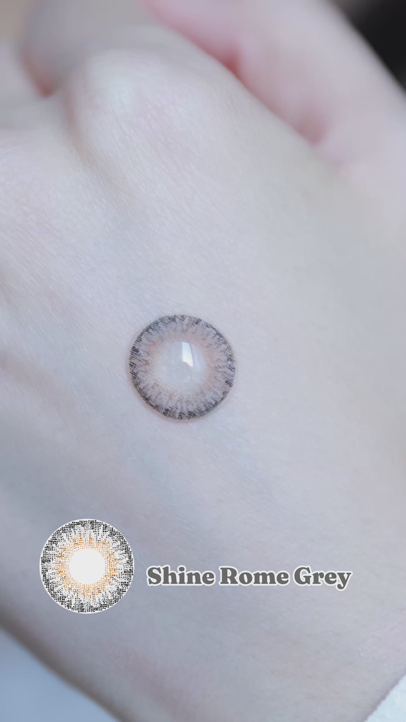 Shine Rome Grey-Eye Secret 38% 3 Month Color Lens 2pcs (Eff dia:15mm)