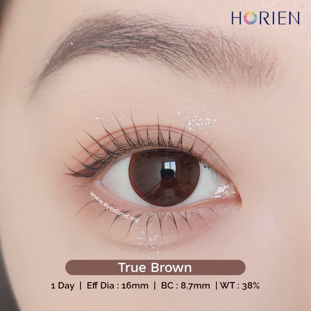 True Brown-Eye Secret 38% 1 Day Color Lenses 10pcs (Eff dia:16mm)