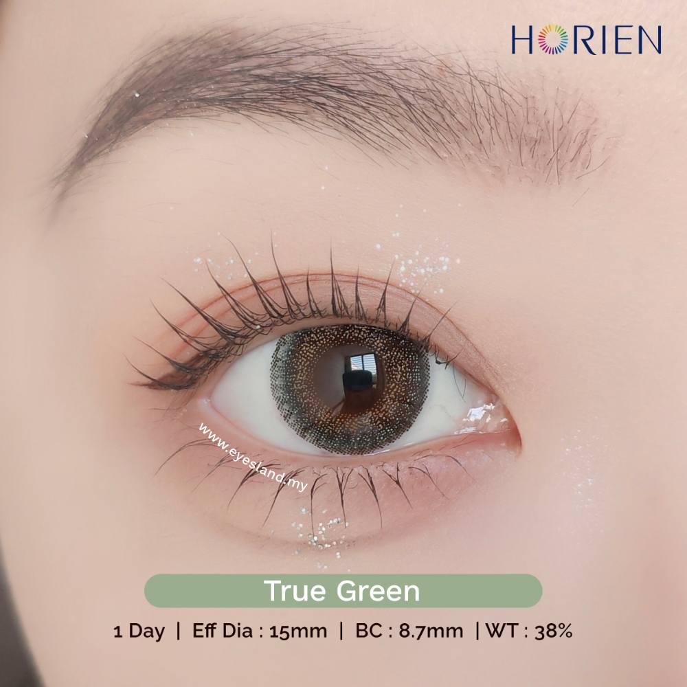 True Green-Eye Secret 38% 1 Day Color Lenses 10pcs (Eff dia:15mm)