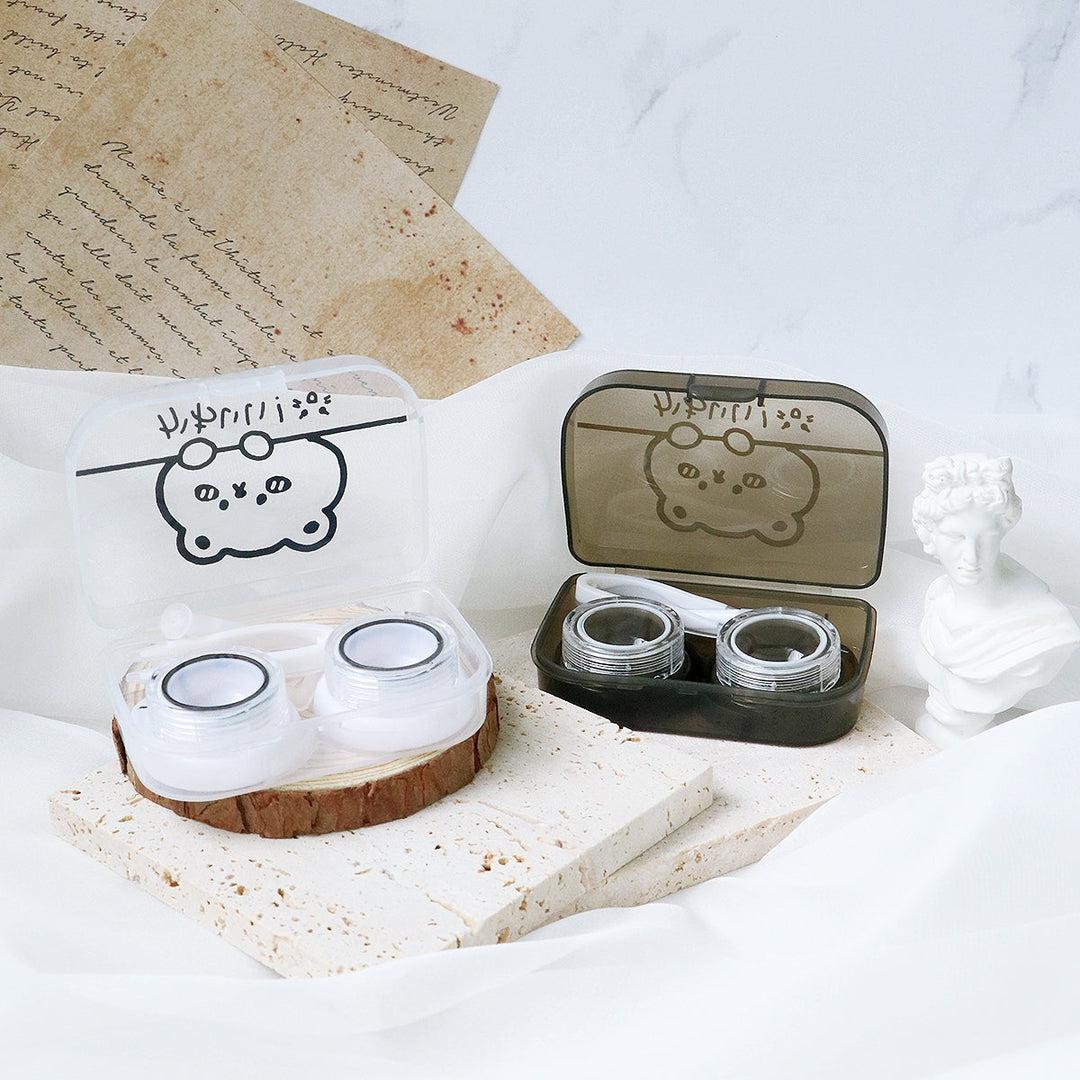 Cute Bear Transparent Lens Case Set *Random design