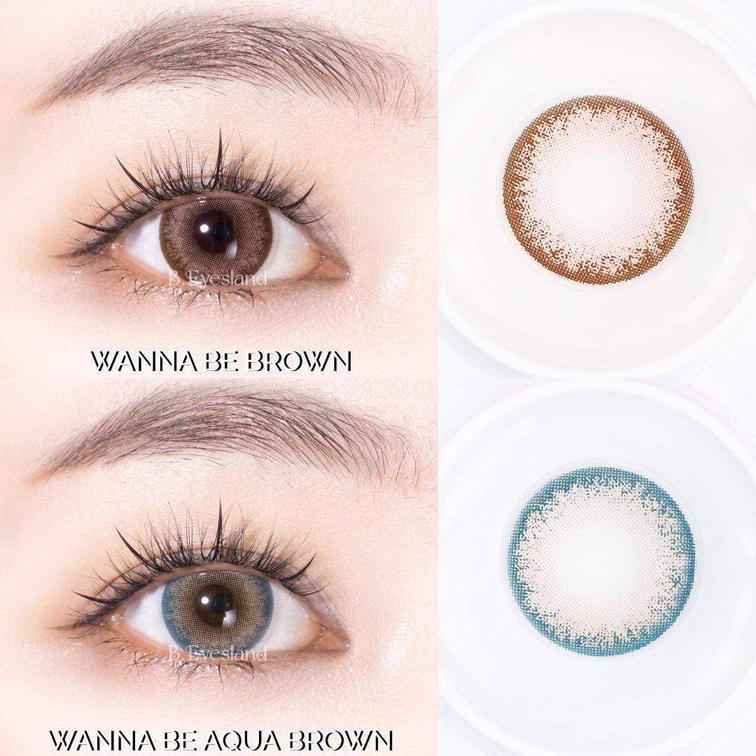 Wanna Be Aqua Brown 16mm