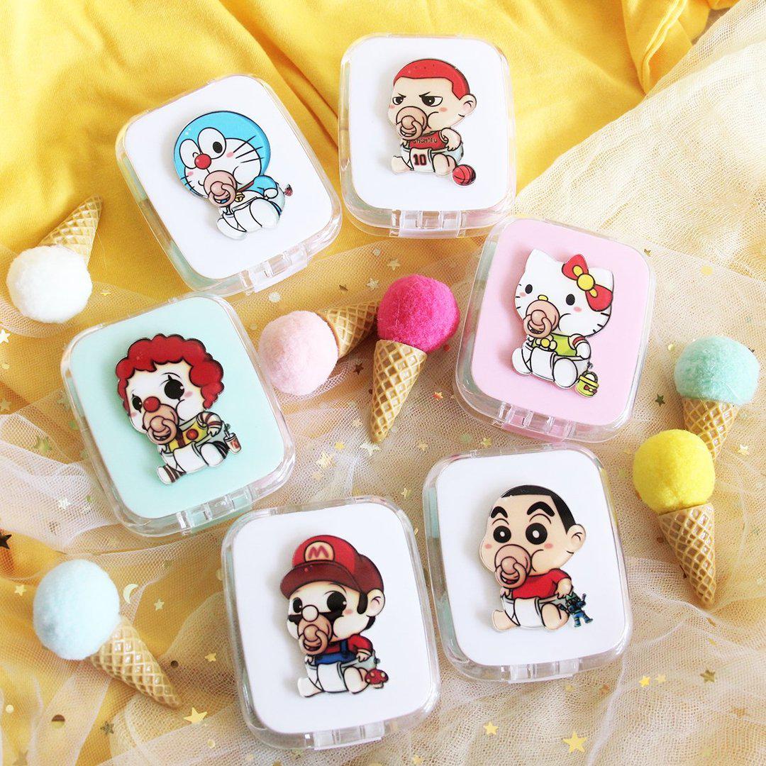 Cartoon Design 01 Lens Case Set *Rectangle (Random Color)