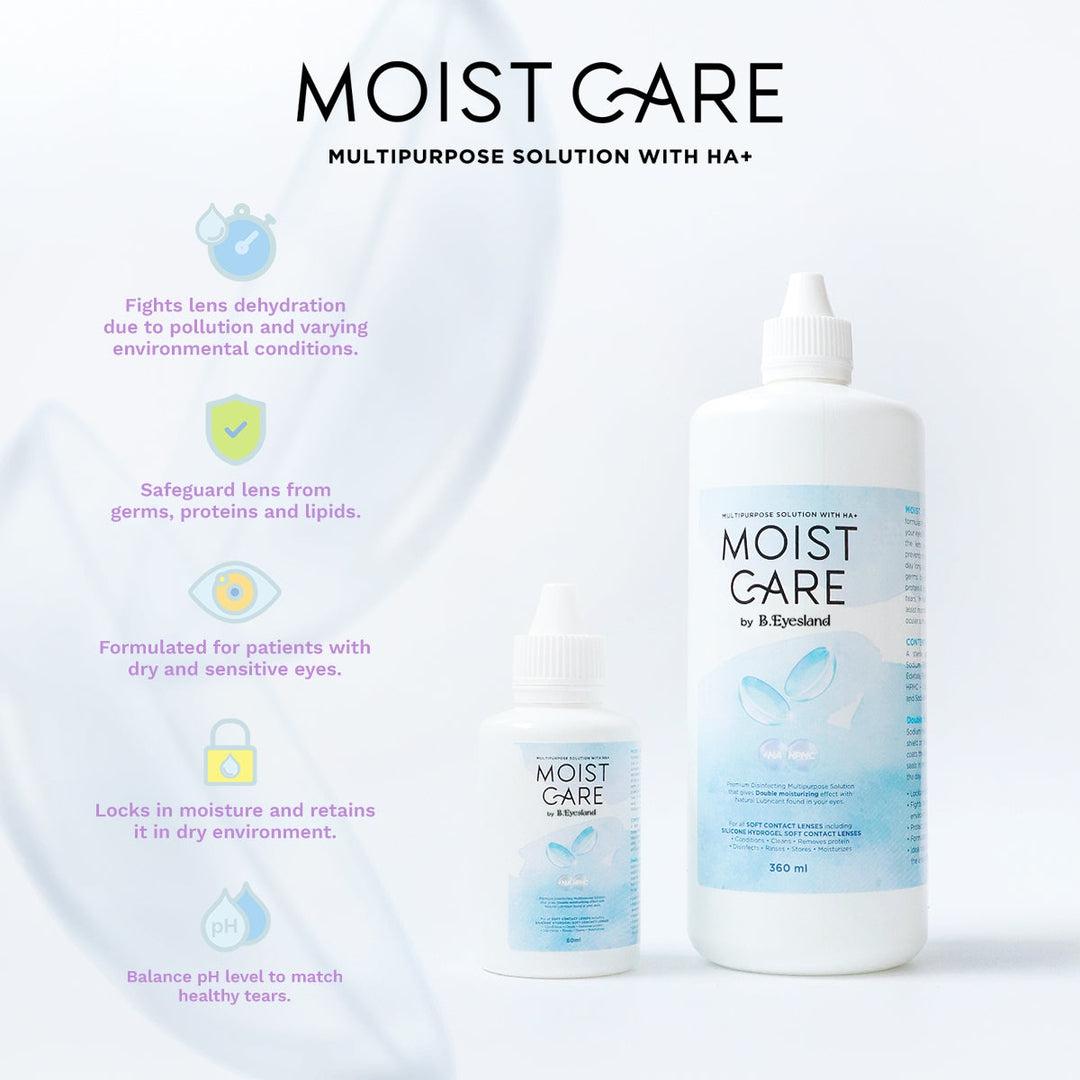 360ml/60ml Moist Care Contact Lens Solution *HA formula