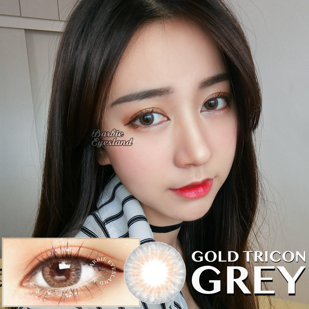 Gold Tricon Grey 14mm (14.2mm)-Contact Lenses-B. Eyesland Contact lens
