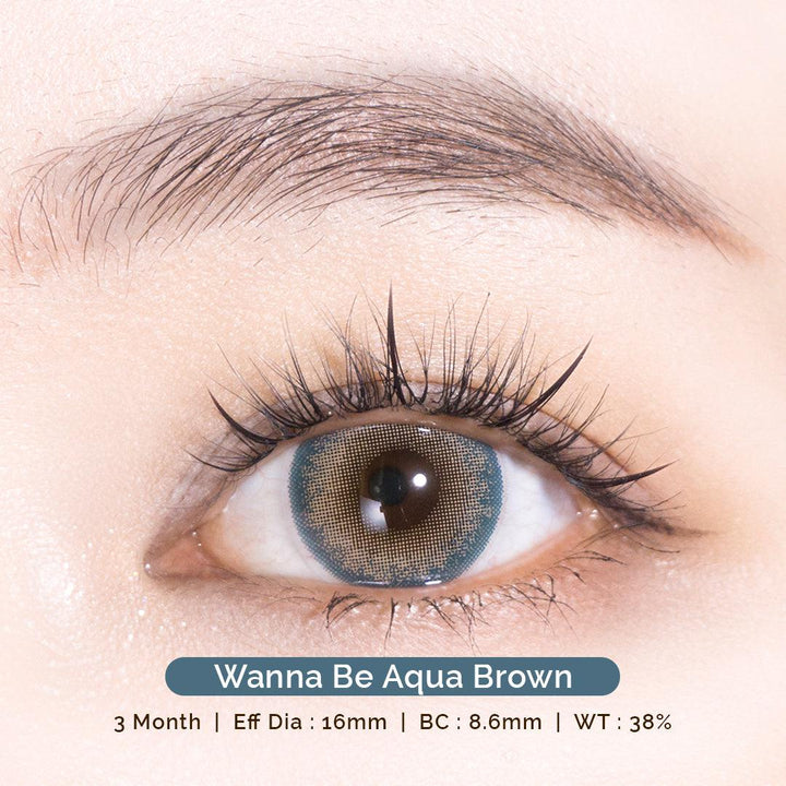 Wanna Be Aqua Brown 16mm